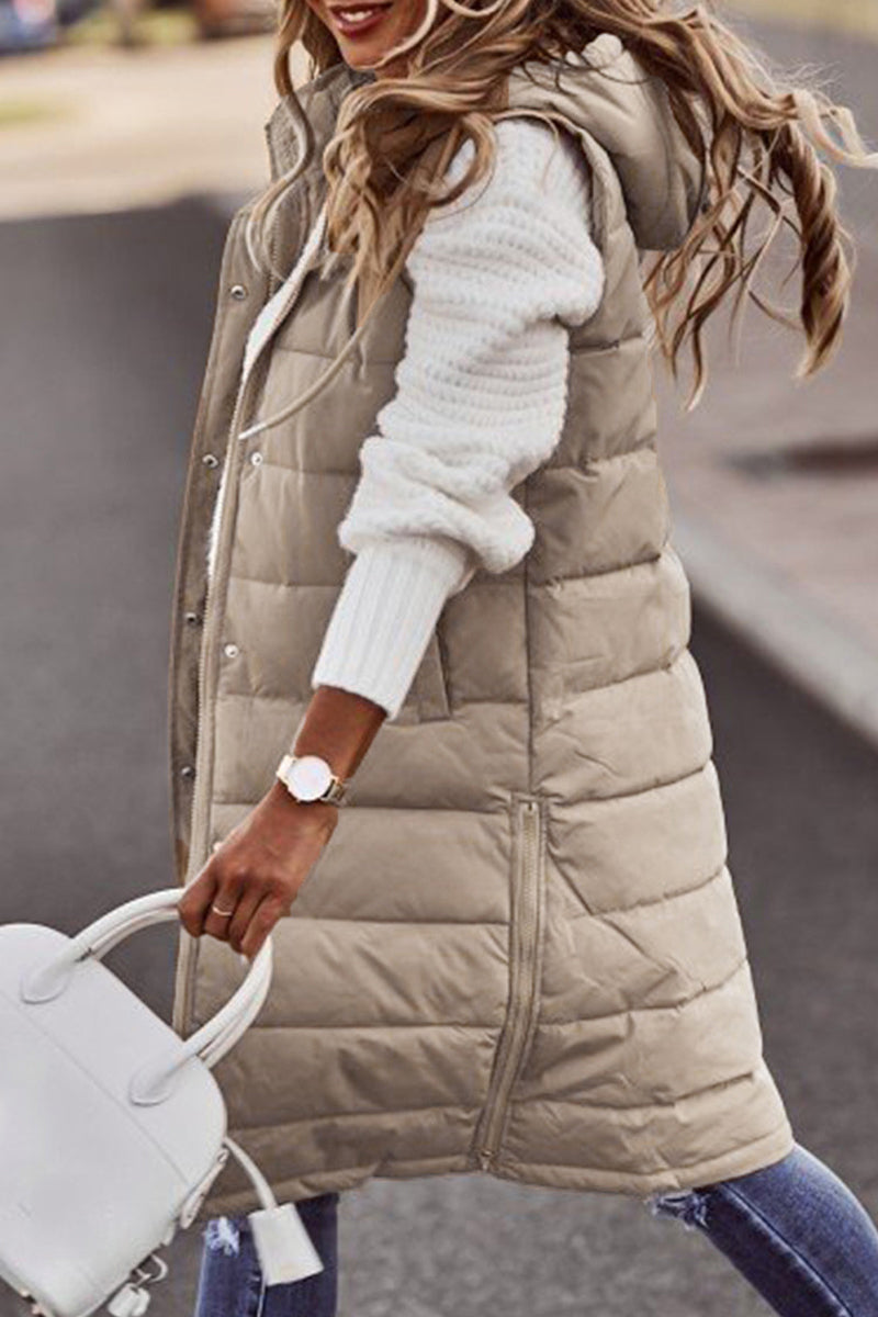 Street Zipper Mandarin Collar Vests(5 Colors)