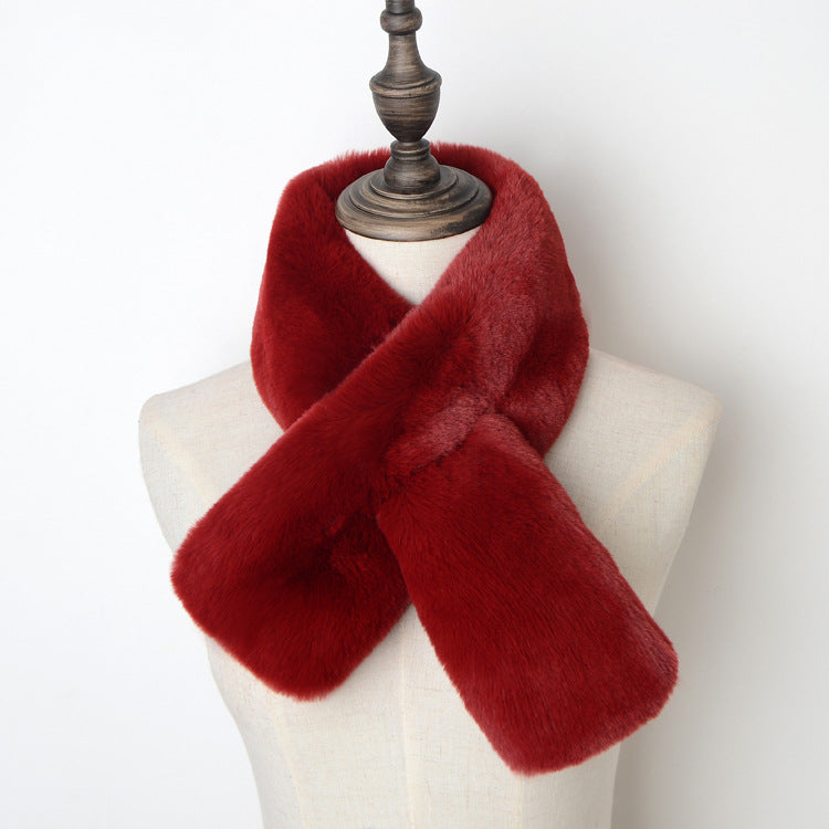 Comstylish Vintage Basic Cozy Ecofriendly Fur Scarf