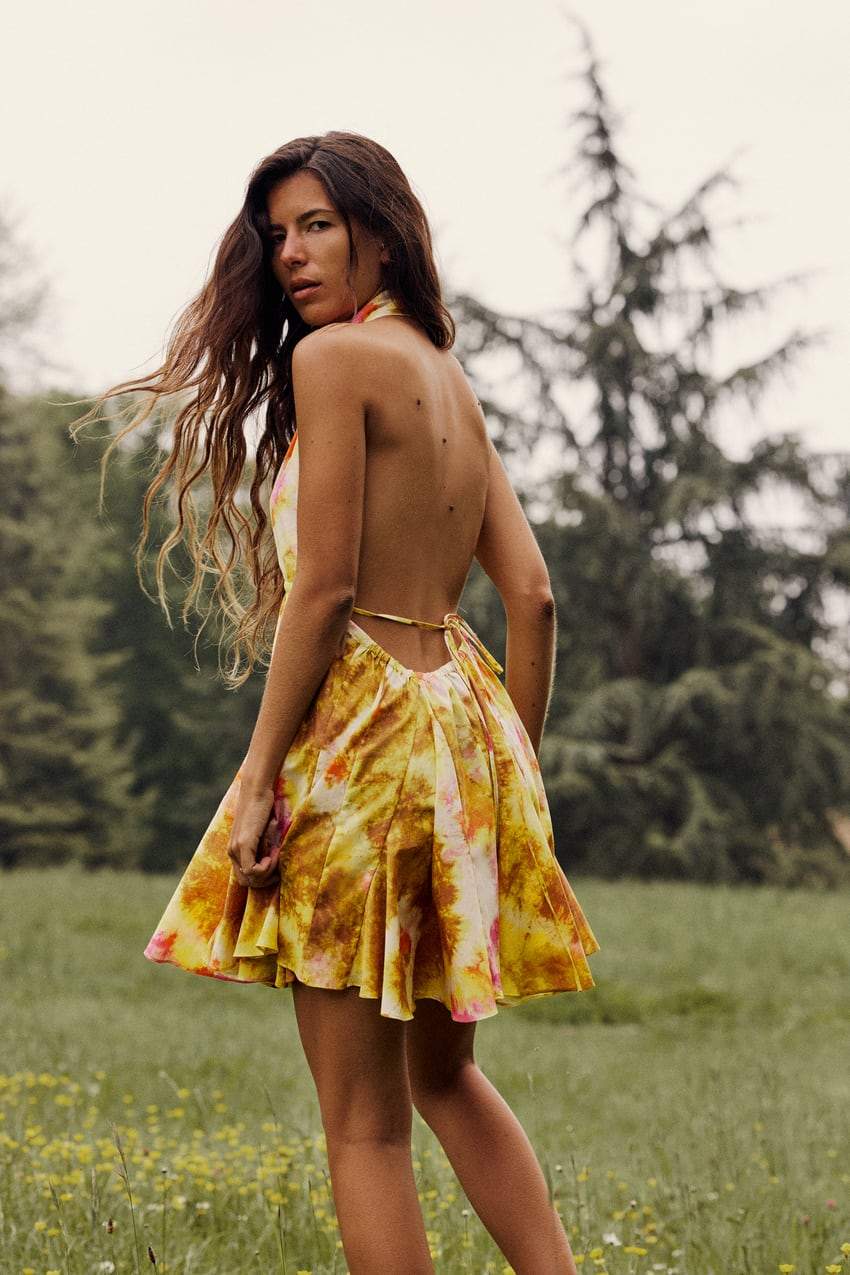 Cami Tapered Waist V-neck Mini Dress