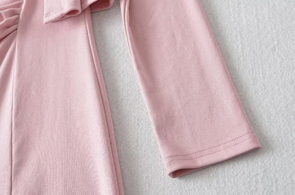 Pure Suit Autumn Winter Short Slim Long Sleeve Cardigan Inner Wear Pleated Cami Dress