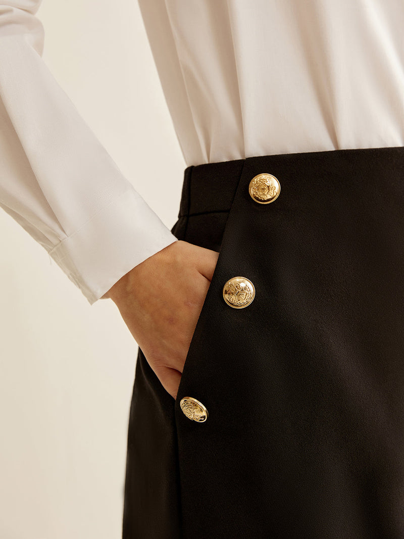 Metal-decor Zipper Shorts