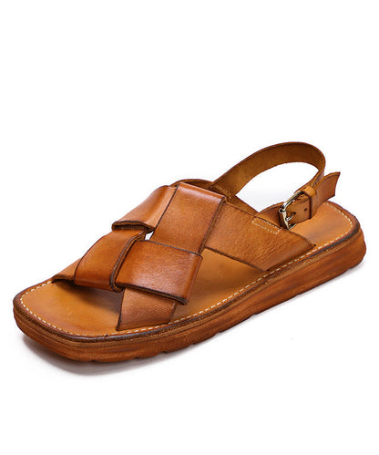 Mulberry Splicing Buckle Strap Platform Walking Sandals