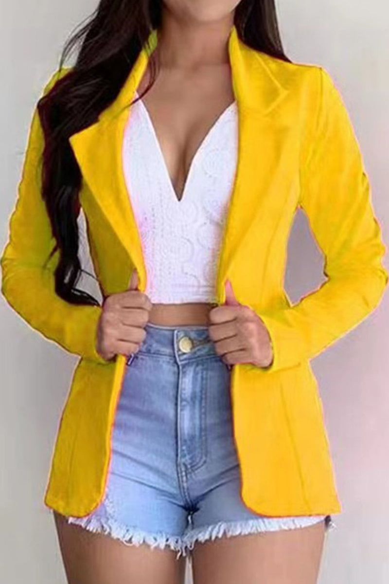 Cardigan Turndown Collar Outerwear