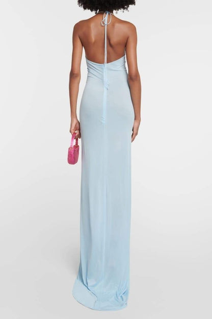 Alexia Halterneck -appliqué Maxi Dress