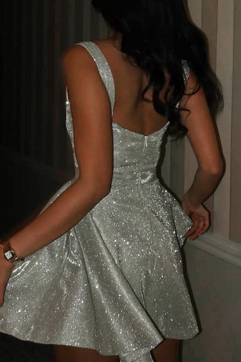 Color Backless U Neck Vest Dresses