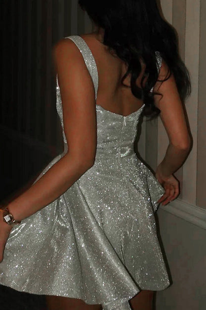Color Backless U Neck Vest Dresses