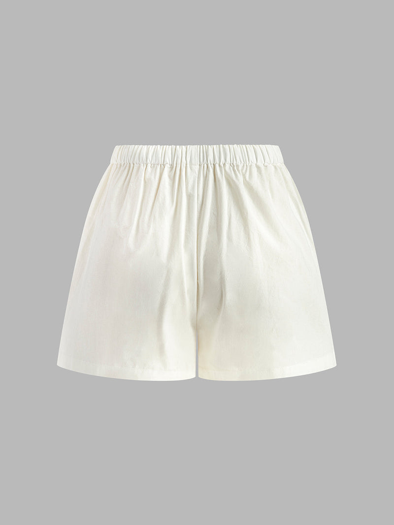 Drawstring Split Shorts Set