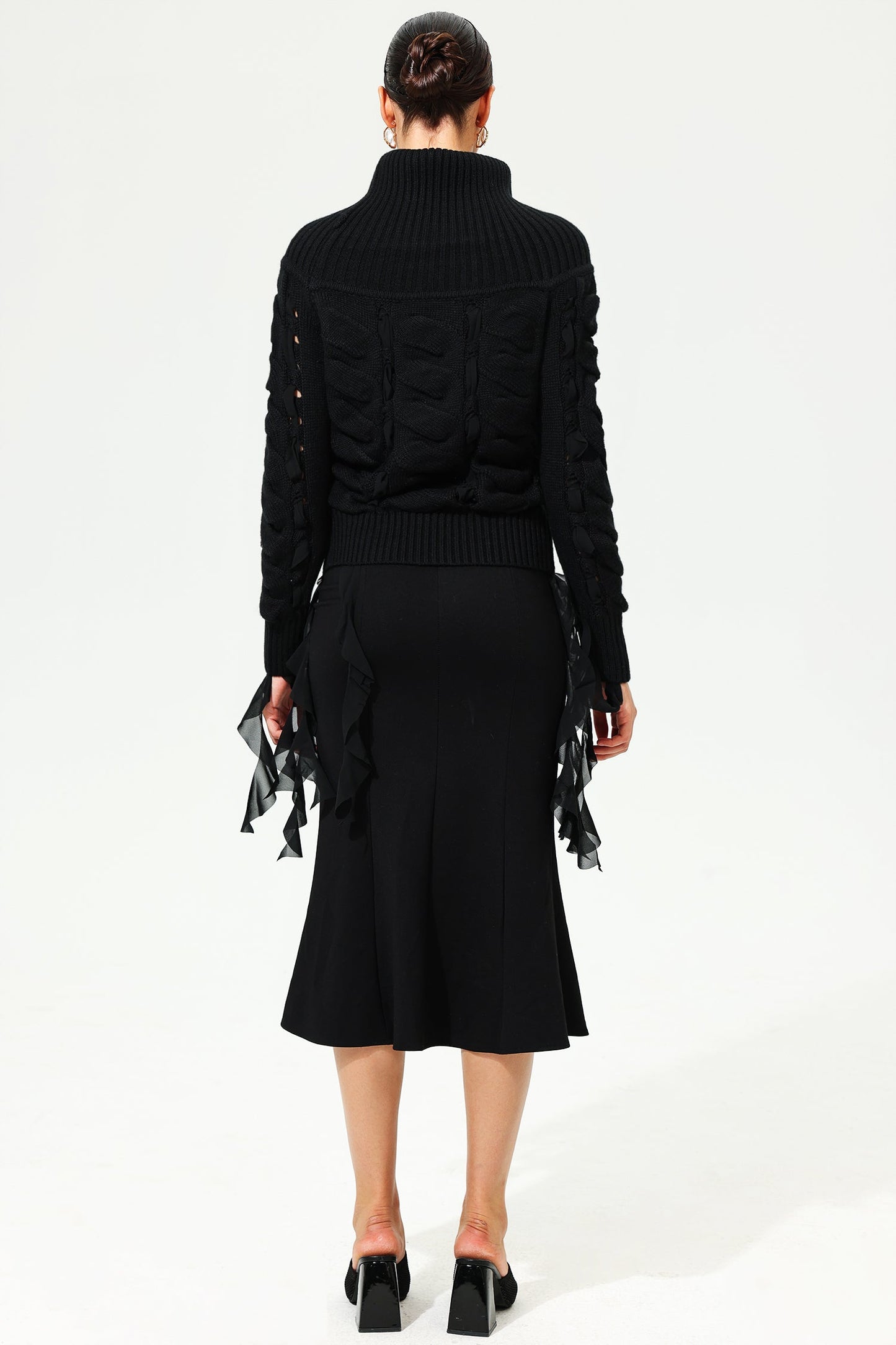 Long Sleeve Knit Sweater Black