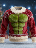 Comstylish Men's Vintage Christmas Inspired Cozy Plush Sweatshirt