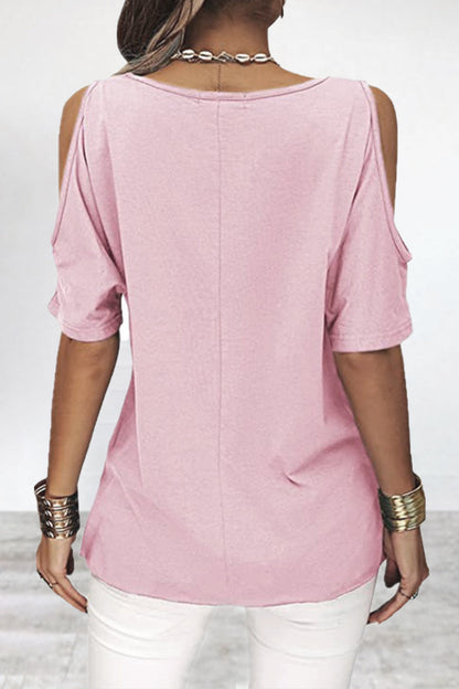 Simplicity Asymmetrical O Neck T-shirts(6 Colors)