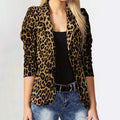 Leopard Print Small Set Jacket Women