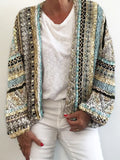 Women's Boho Floral Knit Sweater Cardigan elevenforest