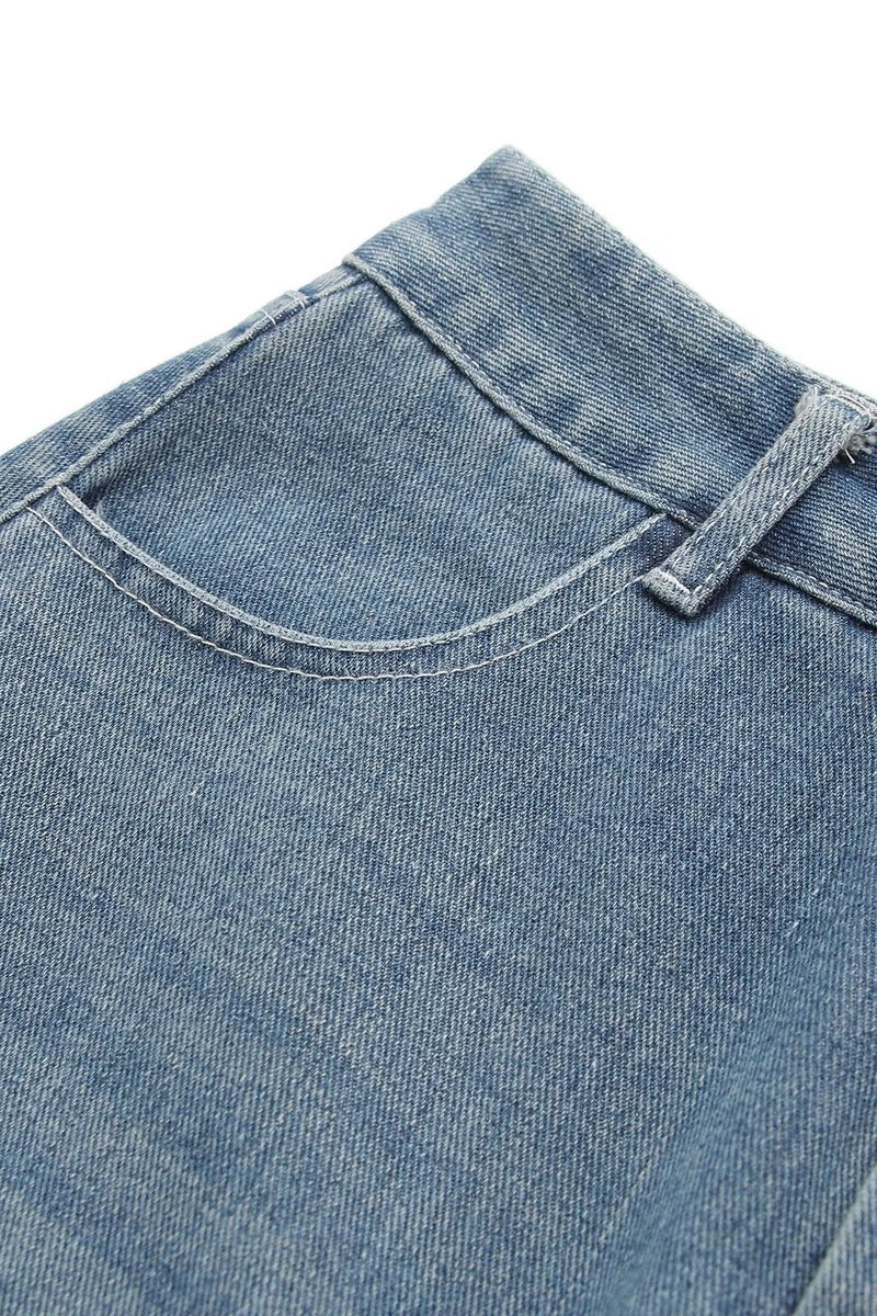 Heidi Splice Tassel Denim Mini Skirt