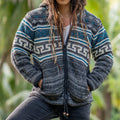Mens Vintage Fair Isle Knitted Hooded Cardigan elevenforest