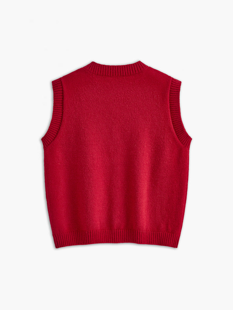 Button Up Sweater Vest