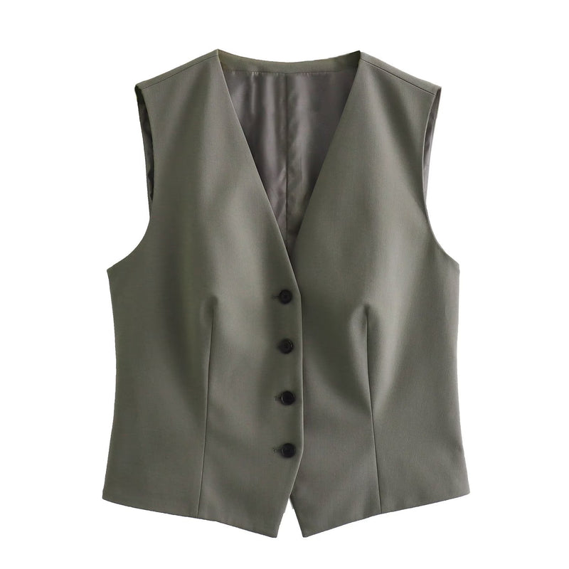 Autumn ’s Button Suit Coat Vest Pants Set – Stylish Fall Outfit