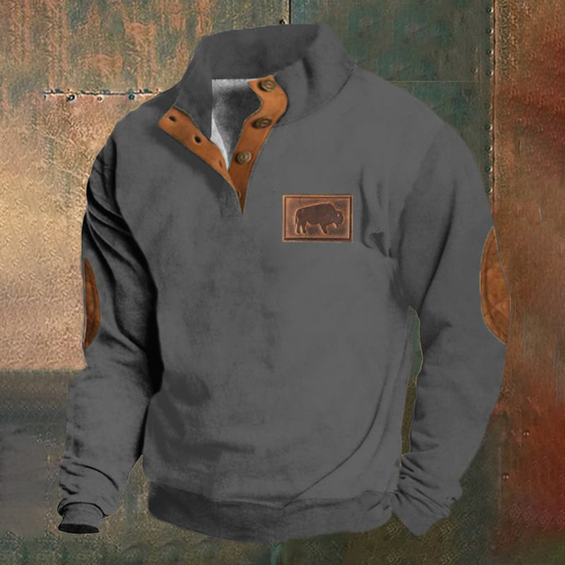 Men's Western Vintage Style Sweatshirt elevenforest