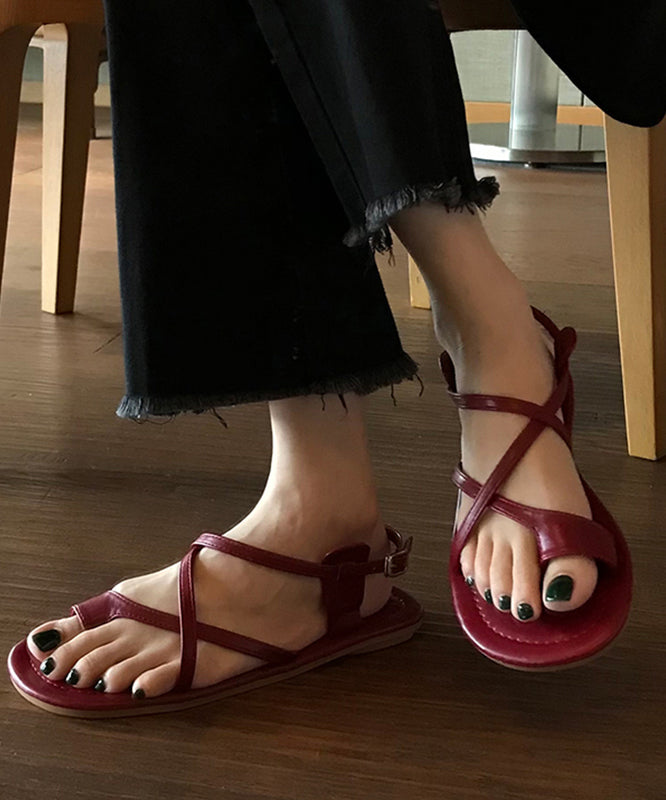 Unique Splicing Sandals Black Faux Leather Hollow Out Oi014