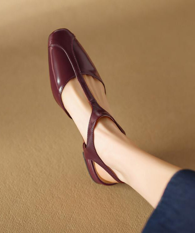 Mulberry Sandals Cowhide Leather Splicing Hollow Out Ap1026