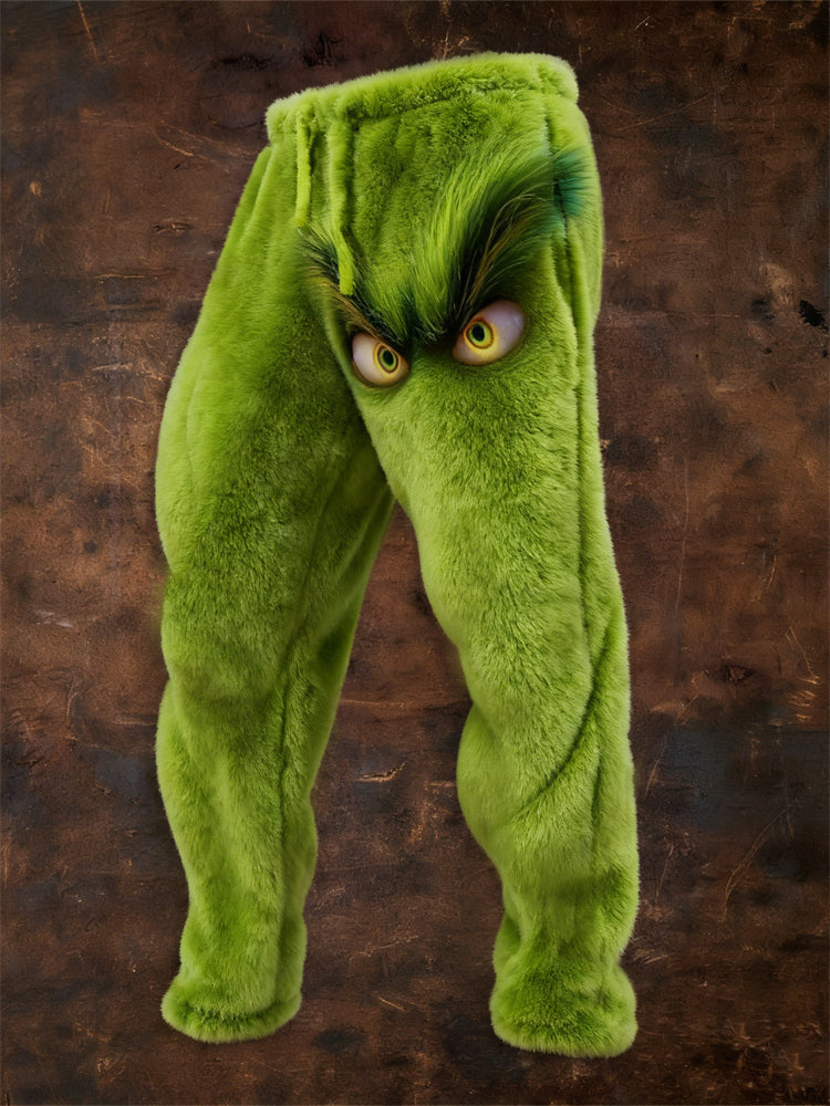 Comstylish Men's Christmas Monster Inspired Cozy Plush Sweatpants