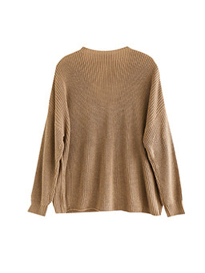 6 Colors Urban Split-joint Color V-neck Cardigan Top