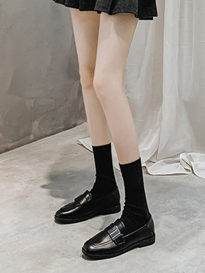 Shallow Cut Square-toe Loafers