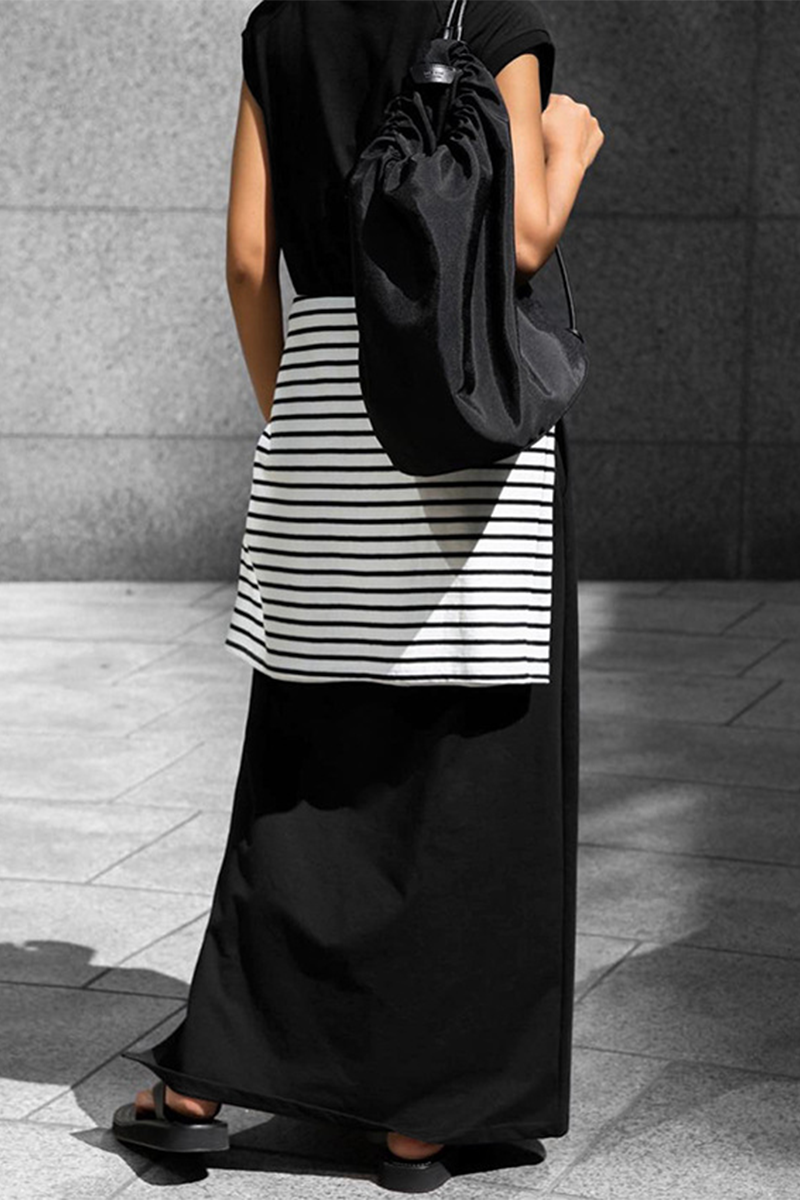 Street Pocket O Neck Vest Dresses