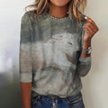 Comstylish Cute Sleepy Pet Dog Print Women'S T-Shirt