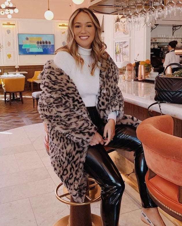 Leopard Eco Fur Coat