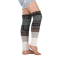 Soft Warm Retro Rainbow Contrasting Knee Protectors Socks elevenforest
