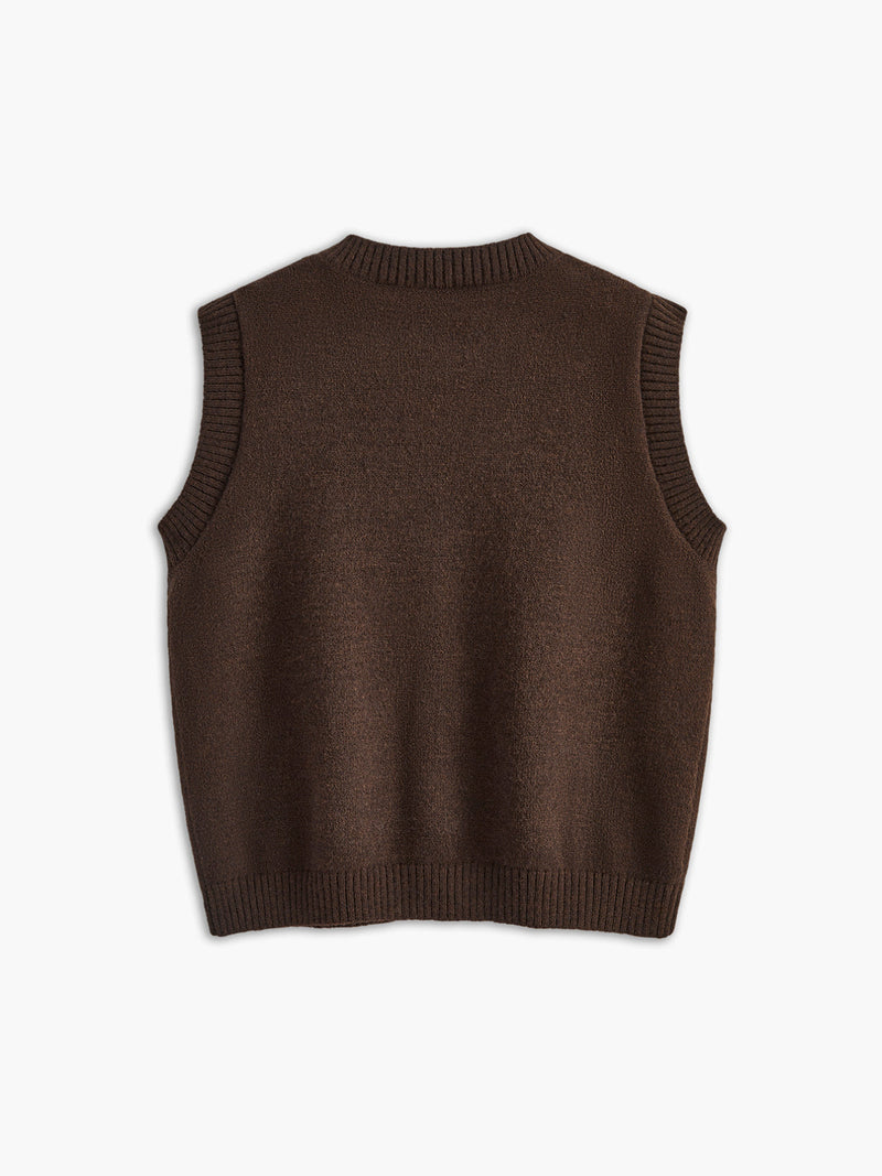 Button Up Sweater Vest