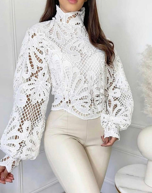Crop White Blouse