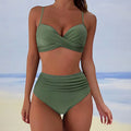 KS | Bikini with high waist and twist front top