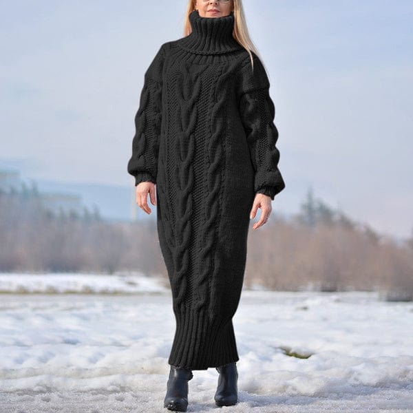 JO | Loose, twisted knit turtleneck sweater 2024