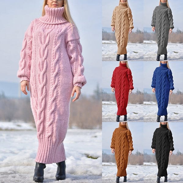 JO | Loose, twisted knit turtleneck sweater 2024