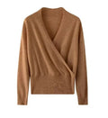 JO | Cross V-neck cashmere sweater
