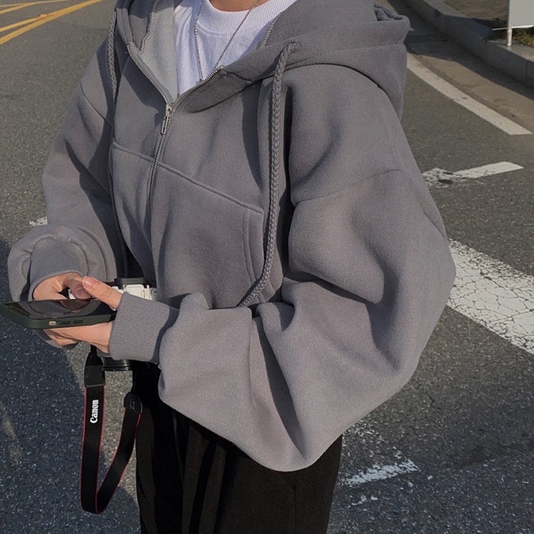JO | Casual sweater with long sleeves and drawstring
