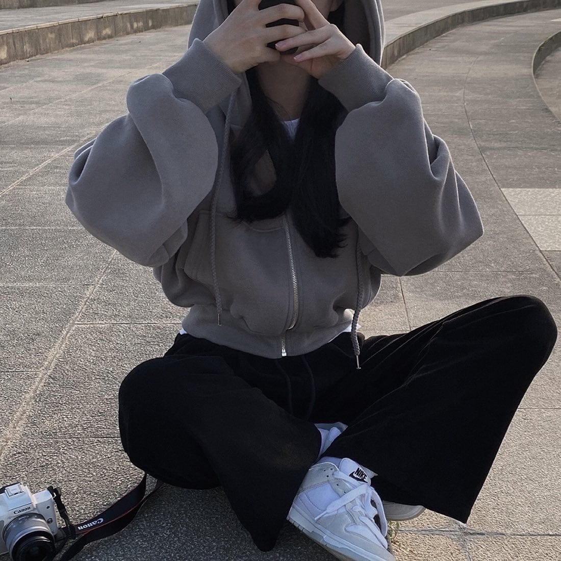 JO | Casual sweater with long sleeves and drawstring