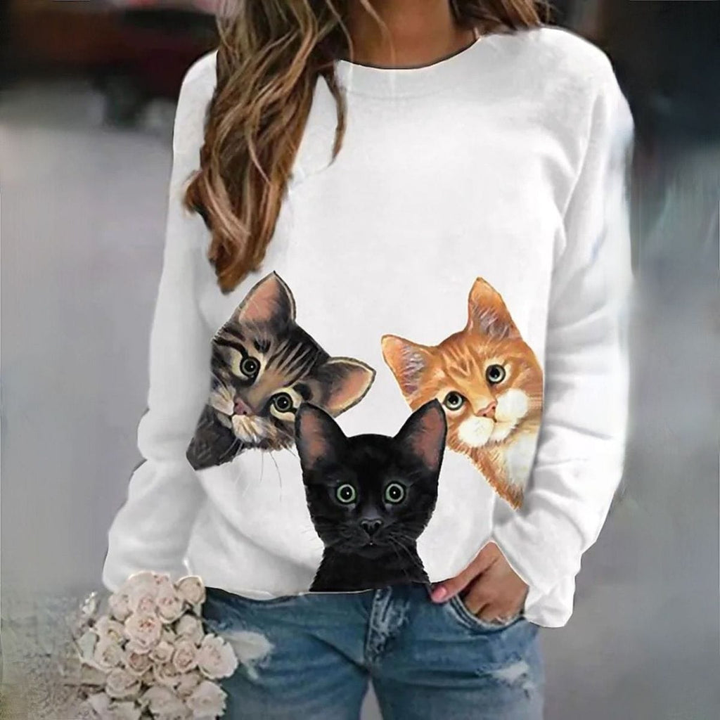 JO | Elegant sweater with cat print