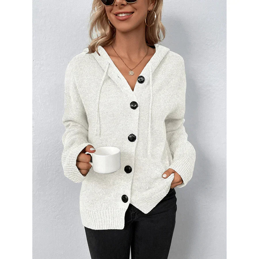 JO | Down long sleeve sweater with hood