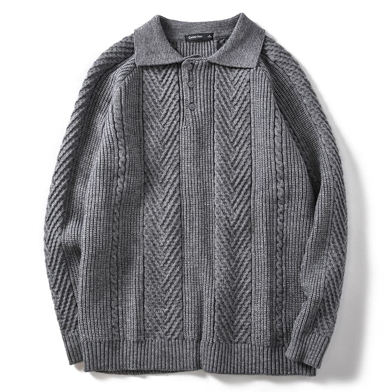 JO | Knitted polo sweater with collar