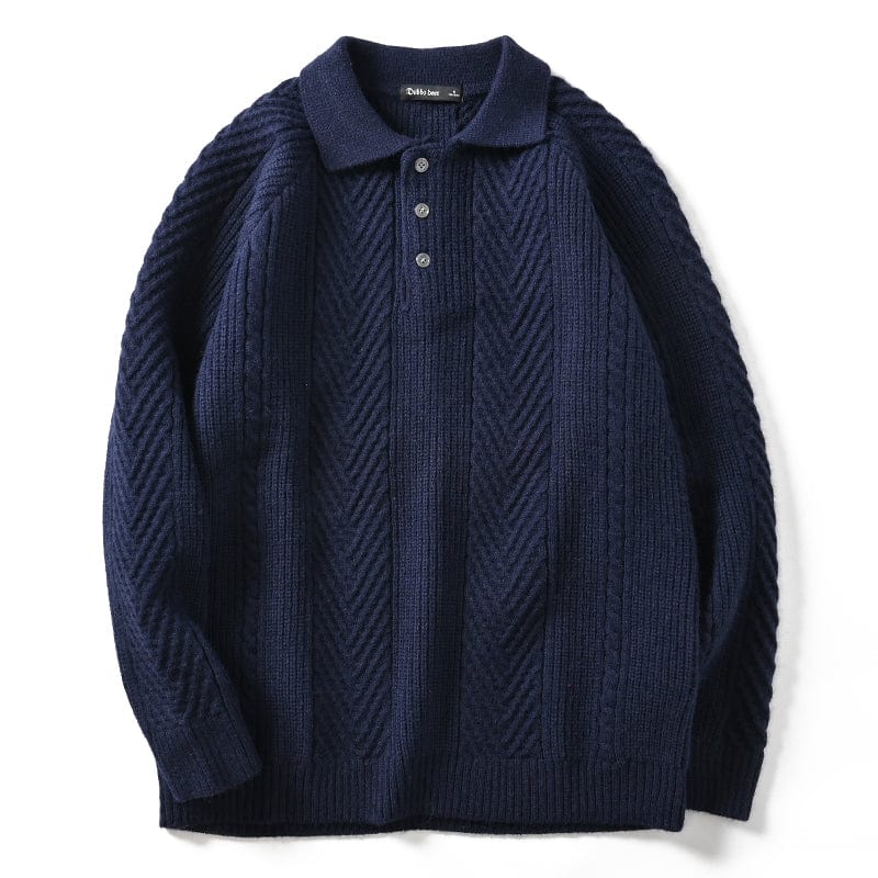 JO | Knitted polo sweater with collar