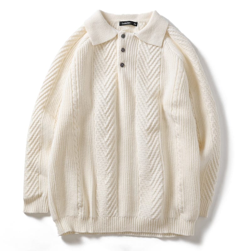 JO | Knitted polo sweater with collar