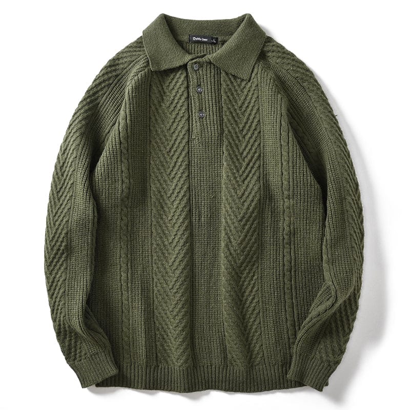 JO | Knitted polo sweater with collar