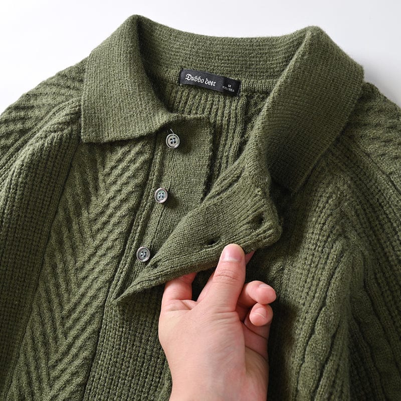 JO | Knitted polo sweater with collar
