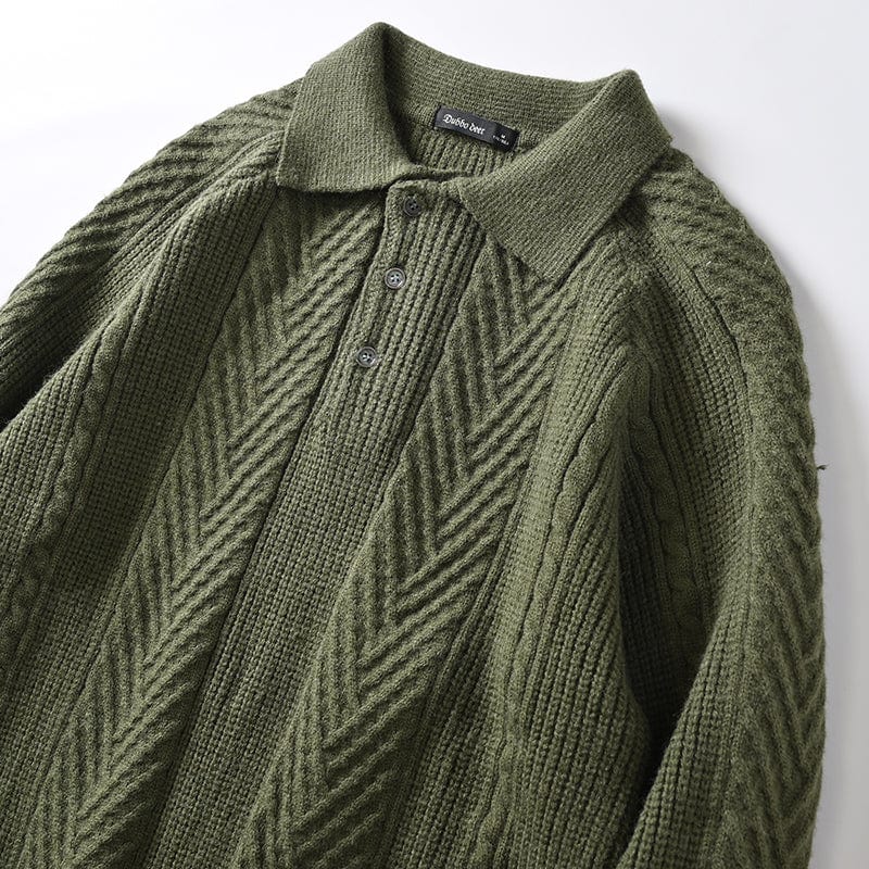JO | Knitted polo sweater with collar