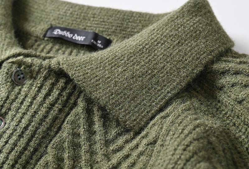 JO | Knitted polo sweater with collar