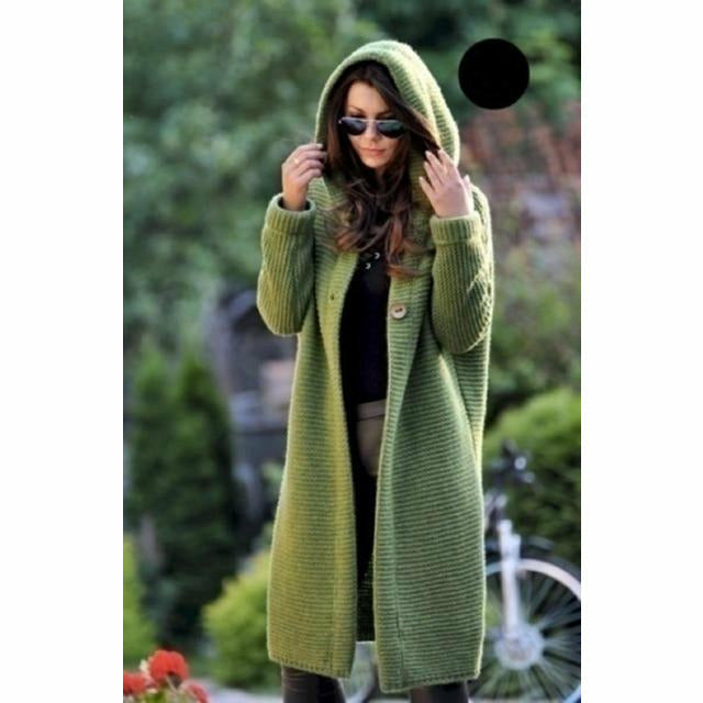 JO | Long women's knitted coat