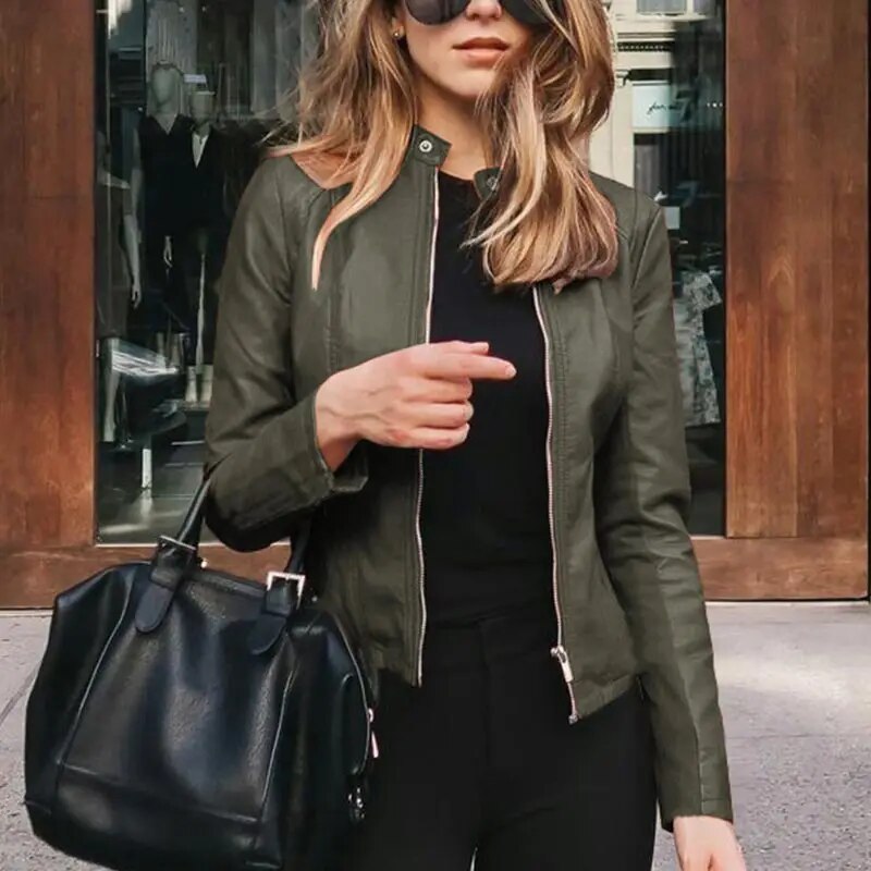 JO | Classic leather jacket for women