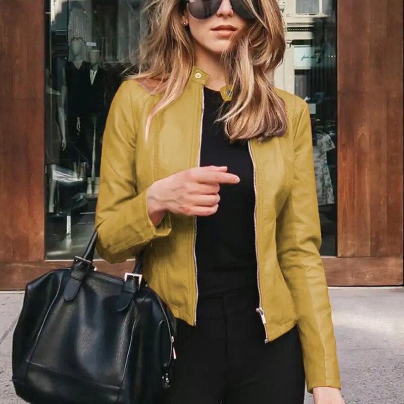 JO | Classic leather jacket for women